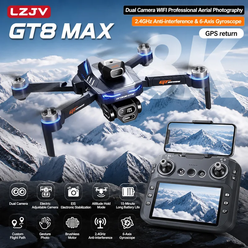 Drone pliable GT8 Max 8K HD pr - Drone Multispectral avis et prix